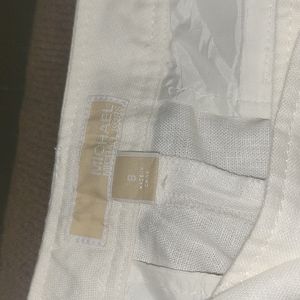 Michael Kors linen white pants